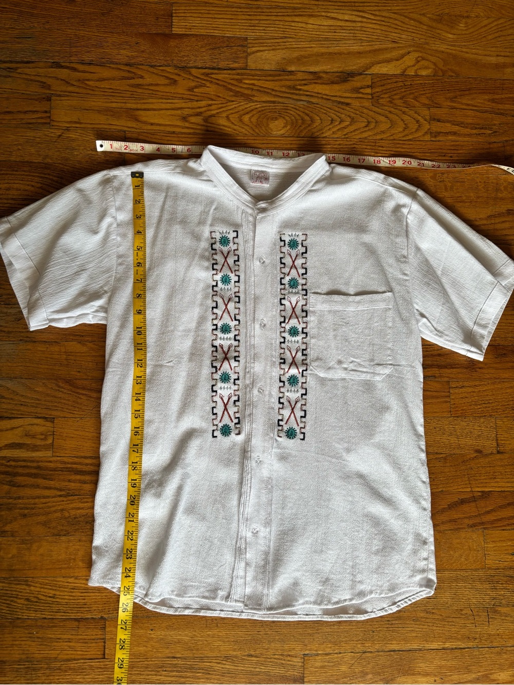 Cotton 100%High-quality guayabera shirt men’s size M made in Ecuador New - Picture 2 of 9